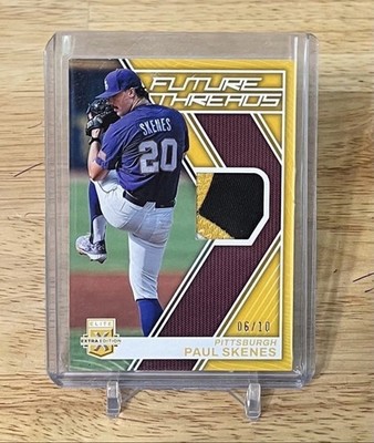 2023 PAUL SKENES Panini Elite Extra Edition FUTURE THREADS #FT-PS Relic GOLD /10