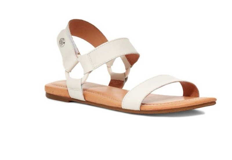 UGG Womens Shoes Rynell White Ankle Strap Sandals Size 10 New
