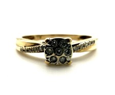9ct Gold Diamond Ring Diamond Cluster Ring For Her Great Value Gift Hallmarked