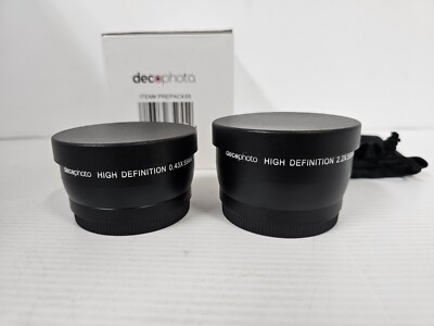 Two DECOPHOTO Photography Lenses Macro See Pictures
