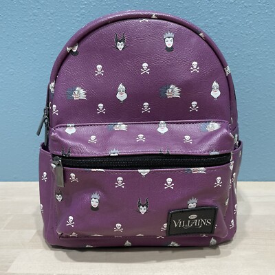 Loungefly Disney Villains Wicked Faces Print Mini Backpack Skulls
