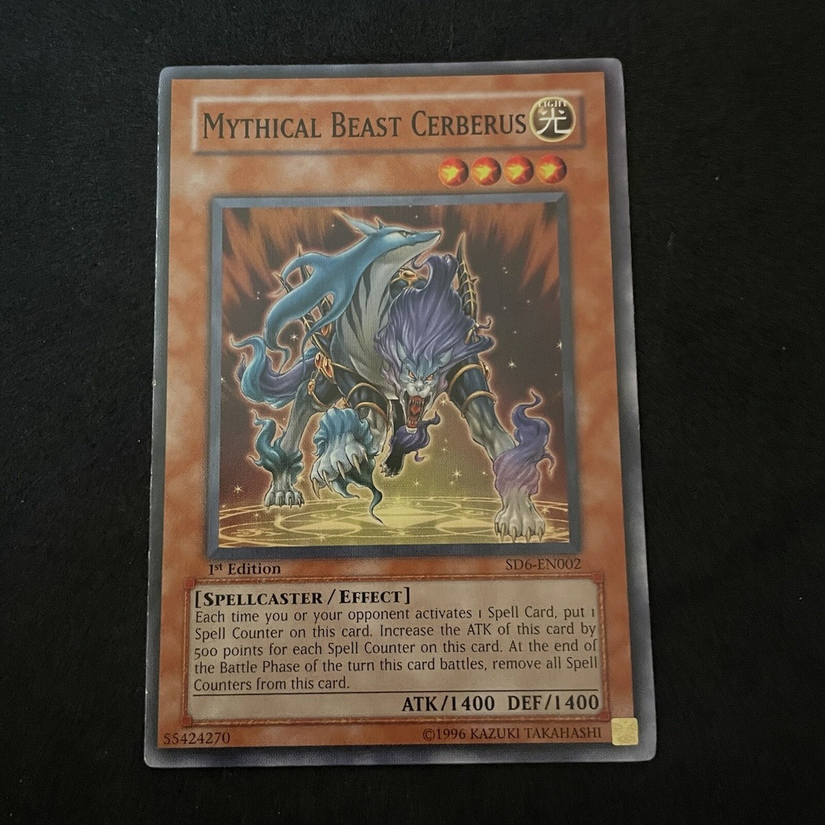 cerberus yugioh card INFO-EN092 - Mimighoul - Super Rare During the turn this card was Normal Summoned Mythical Beast Master Cerberus |