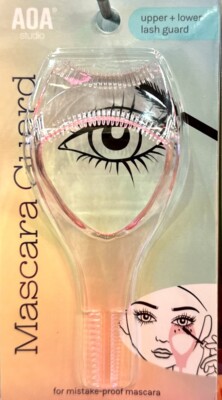 Eyelash Brush Curler Mascara Guard- 3 In 1 Applicator Tool Stencil Shield.