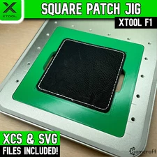 xTool F1 Square Patch Jig, Hat Patch Jig, xTool Fiber Laser Jig, Laser Template