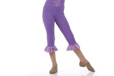 CAPRI PANT ONLY Lillac Sequin Ruffle Cuffs Jazz Tap Dance Costume CXS-Adult 2XL