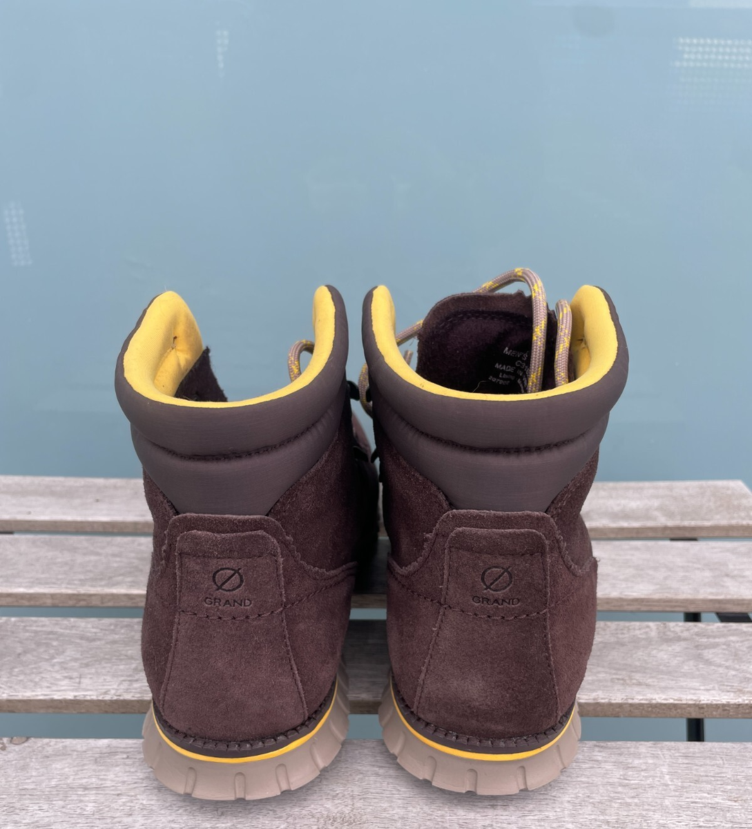 Cole Haan Zerogrand Hiker Waterproof Brown Suede Boots Men display picture 2