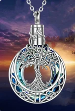 CELTIC KNOT TREE OF LIFE IRISH Pendant Charm on 22" 925 Sterling Silver Necklace