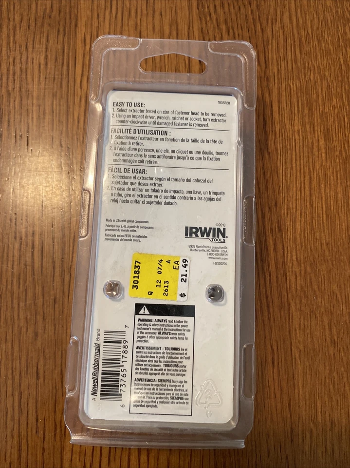 Empuñadura de perno extractor de impacto Irwin 1859107, 1/2" EE. UU. Foto 3 de 4