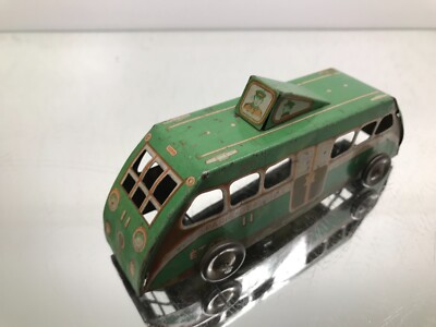 ROSSIGNOL? 2917 AUTORAIL BUGATTI TRAIN TIN TOY -GREEN L15.5cm rare- FAIR - 404