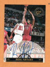 1999 Press Pass Ron Artest Rookie Autograph 61/100, Near Mint Condition