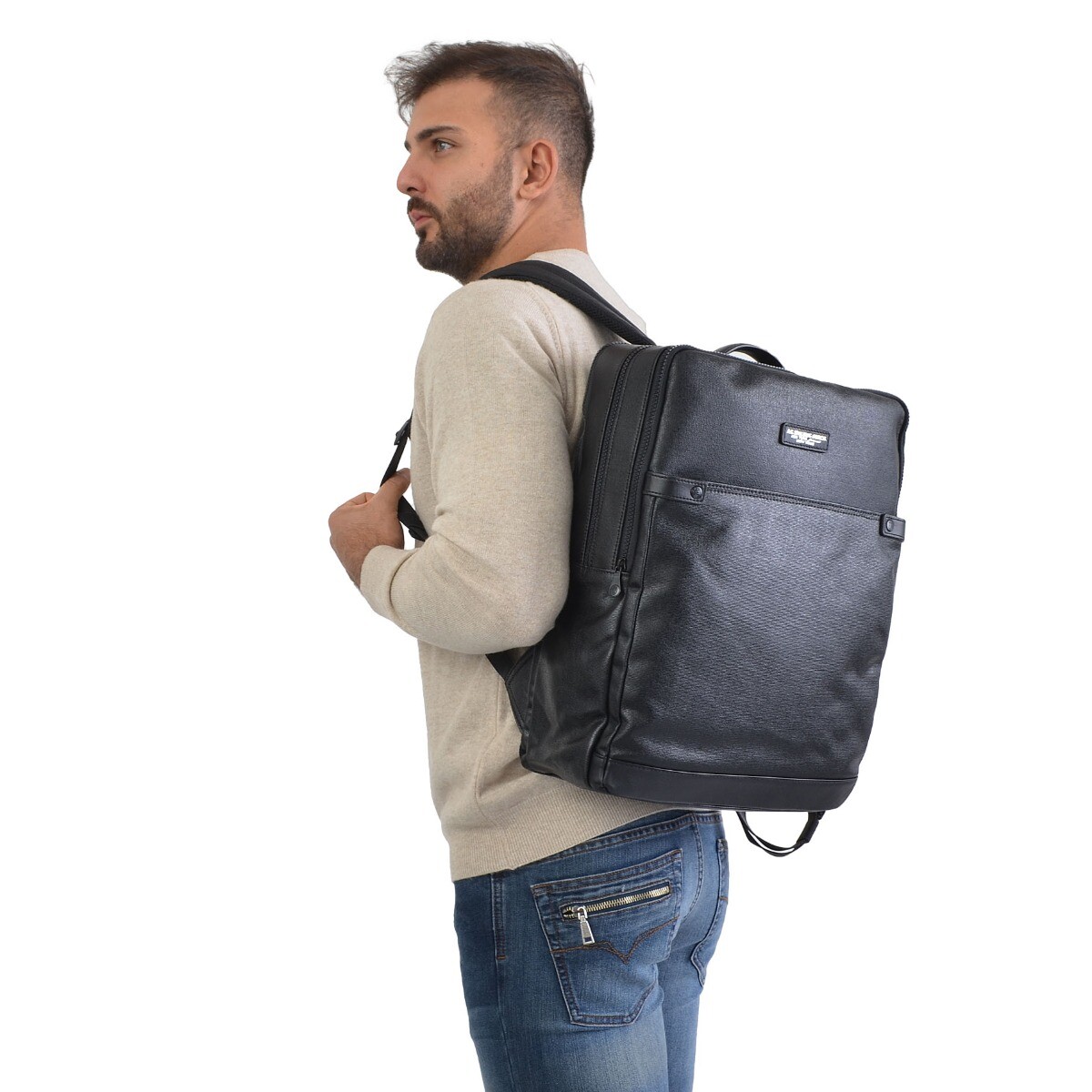Zaino Large Porta Computer 15.6 Spalding \u0026 Bros Nero | Acquisti Online su  eBay