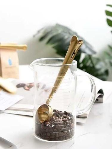 Stainless Steel Coffee Spoon Bag Seal Clip Espresso Tea Scoop Measurable - Picture 3 of 6