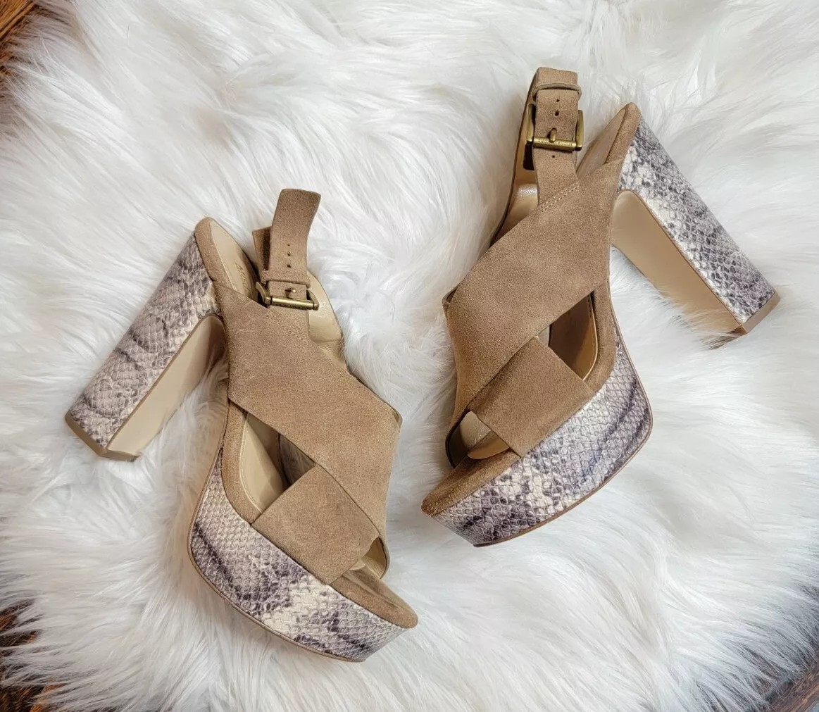 Michael Michael Kors Mariana Sling Platform Open Toe Heels Size