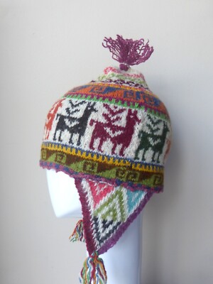 Peruvian Andean Mountain - Handmade Shaman Chullo Hat 