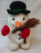 Russ VINTAGE MR. CHATTERS THE SNOWMAN 6" Plush Stuffed Animal Toy