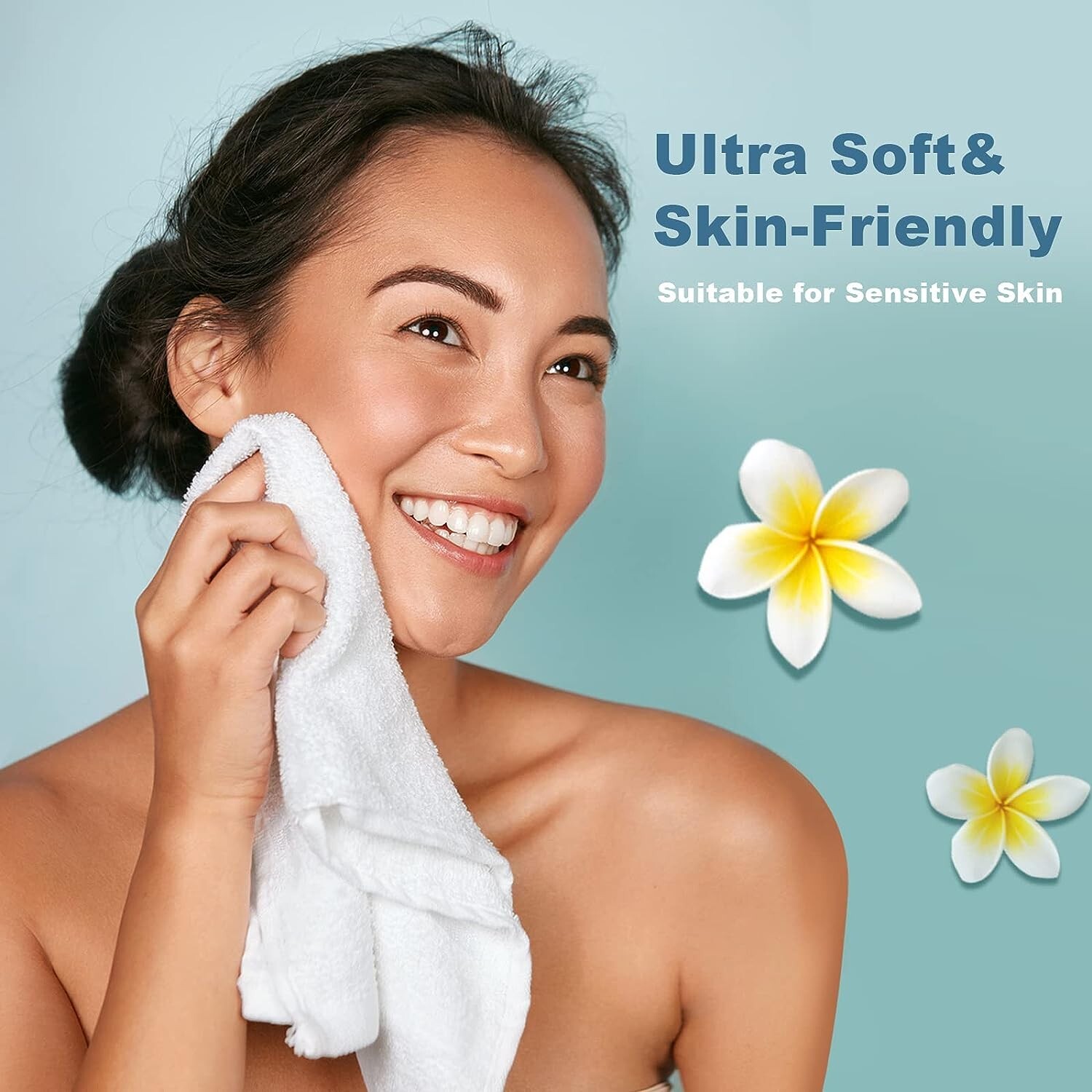 5+1 Pack 100 Cotton Face Cloths Flannel Antiallergic small Hand