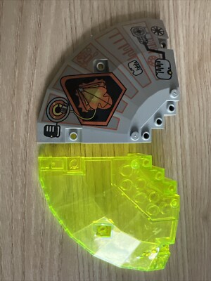 LEGO Trans Neon Green Gray Panel Quarter Saucer #30117 UFO - Alien