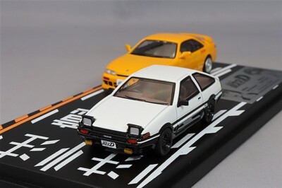 Modeler's 1:64 Vol.19 Initial D set AE86 White + S14 Yellow