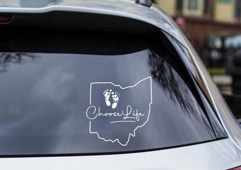 Ohio Vinyl Cut-Out Pro-Life Vinyl Cut-Out Sticker