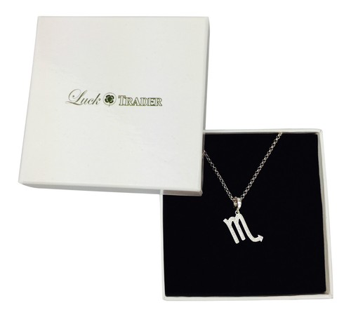 Scorpio Symbol of the Zodiac Silver or Gold Plated Pendant -Horoscopes Star Sign - Picture 3 of 3