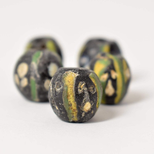 5 Rare Ghost Venetian Trade Beads