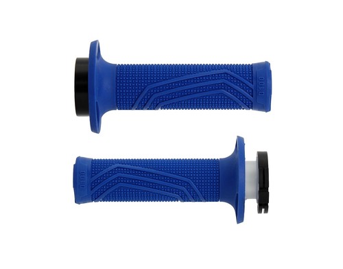 Manopole DOMINO D100 D-Lock HUSQVARNA TE 150 250 300 2020 2021 Blu Clamp-on - Foto 3 di 3