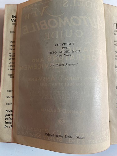 Antique Audels New Automobile Guide by Frank D. Graham 1938 - Picture 5 of 14