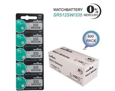 Murata 335 SR512SW 1.55V Silver Oxide Watch Battery 800 Wholesale Pack