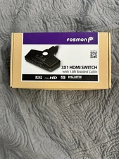 Fosmon Select 3 Port HDMI 4 High Speed-Plated-Braided-Nintendo Switch Game