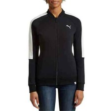 Puma Women's French Terry Full-Zip Logo Track Jacket, Small