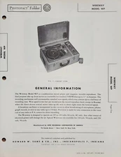 SAMS PHOTOFACT SERVICE MANUAL 76-19 WIREWAY MODEL WP