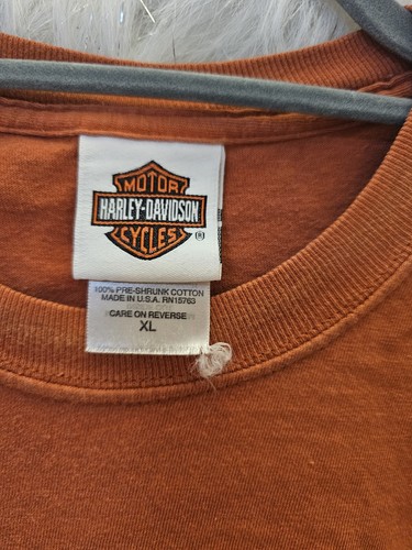 2004 HARLEY DAVIDSON XL 10,000 CHROME 20,000 STEEL FAT HOG SHIRT BURNT ORANGE - Picture 4 of 6