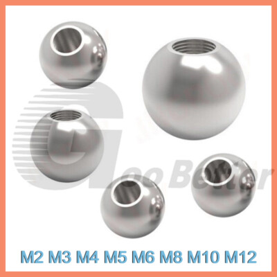 Stainless Steel Ball Bearing With M2.5 -M20 Half Thread Diameter Ø4mm - Ø60mm