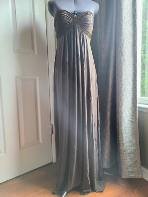 NWT BCBG MAXAZRIA beaded strapless formal gown in chocolate brown color size 0 | eBay NWT BCBG MAXAZRIA beaded strapless formal gown in chocolate brown color size 0 | eBay