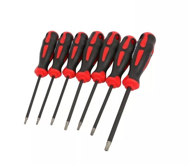 Neilsen -CT6009 Diamond Tipped Tamper Proof Star Screwdriver Set 7pc -S2 Steel