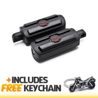 Harley Davidson Skull Head Front & Rear Foot Peg Rests Black+cruiser Keychain on sale Harley Davidson Skull Head Front & Rear Foot Peg Rests Black+cruiser Keychain on sale