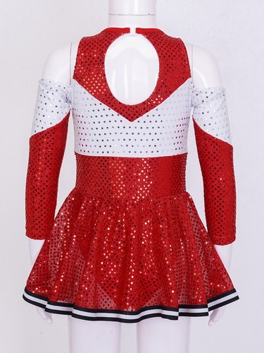 DE Cheer Leader Kostüm Cheerleading Outfit Mädchen mit Pompons Tanzbekleidung - Bild 6 von 31