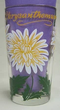 Chrysanthemum 5" Size Peanut Butter Glass Glasses Drinking Kitchen Mauzy 20-7