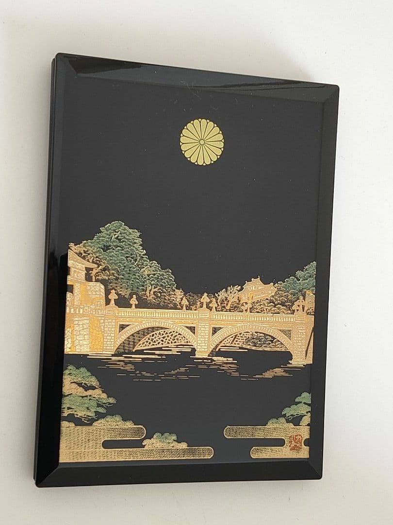 Makie Lacquer Address Book by Shio Tsukada Japan Traditional Craft Gold Maki-e