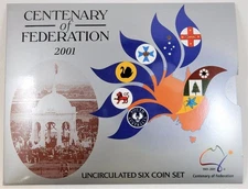 2001 CENTENARY OF FEDERATION UNCIRCULATED 6 COIN SET ROYAL AUSTRAILIAN