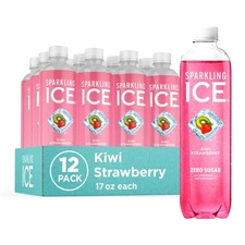 Sparkling Ice Kiwi Strawberry Sparkling Water with Antioxidants & Vitamins 12-Ct