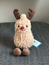 Retired Genuine Jellycat Small Amuseables Peanut Reindeer Soft Toy
