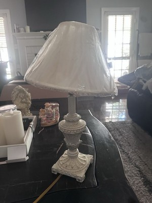 Table Lamp White Shade Included Corded Power Switch Control Adults
