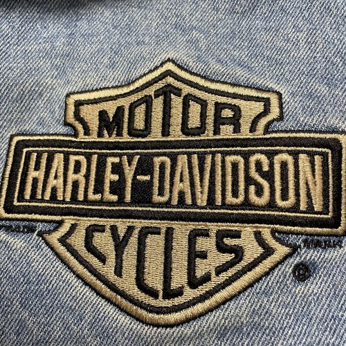 Dog Jean Jacket Harley-Davidson Cycles Official Puppy Denim Vest Size Medium - Picture 7 of 7