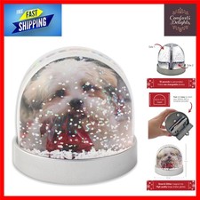 Decorative Snow Globe - Holds Two Photos & Features Glittering Snow Effect
