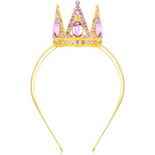 Bright Purple Crystal Tiara Headband, Crowns for Women, Princess Girls Tiaras...