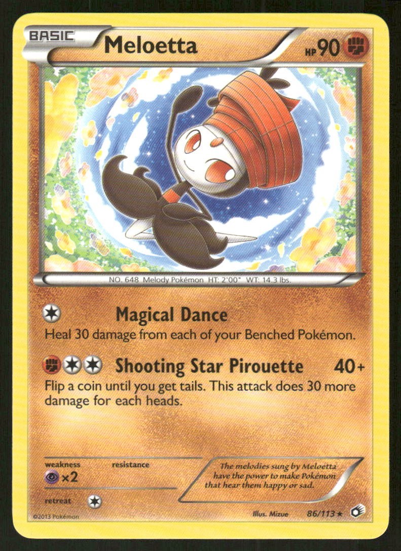Pokemon Tcg Meloetta #86 Pokemon Legendary Treasures LP
