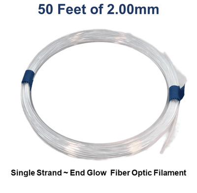 Fiber Optic Lighting Filament - 50ft of 2.0mm End Glow Filament