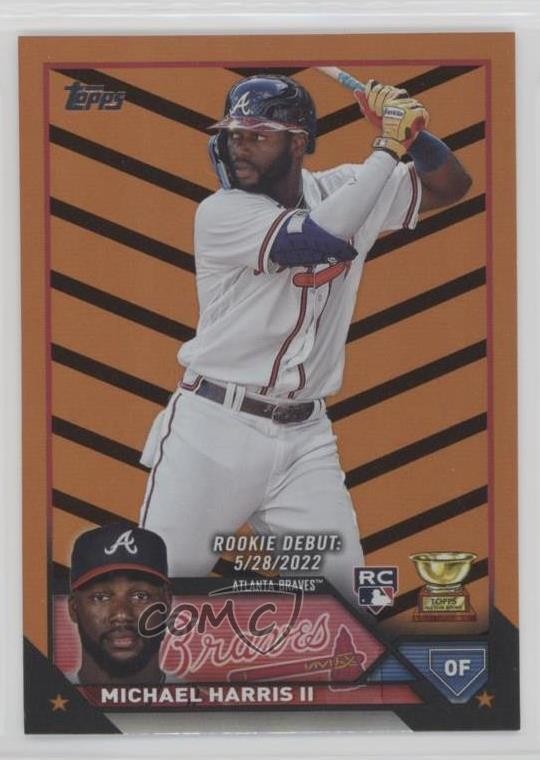 2023 Topps Update Rookie Debut Orange & Black Foil Michael Harris II #US225 h6c
