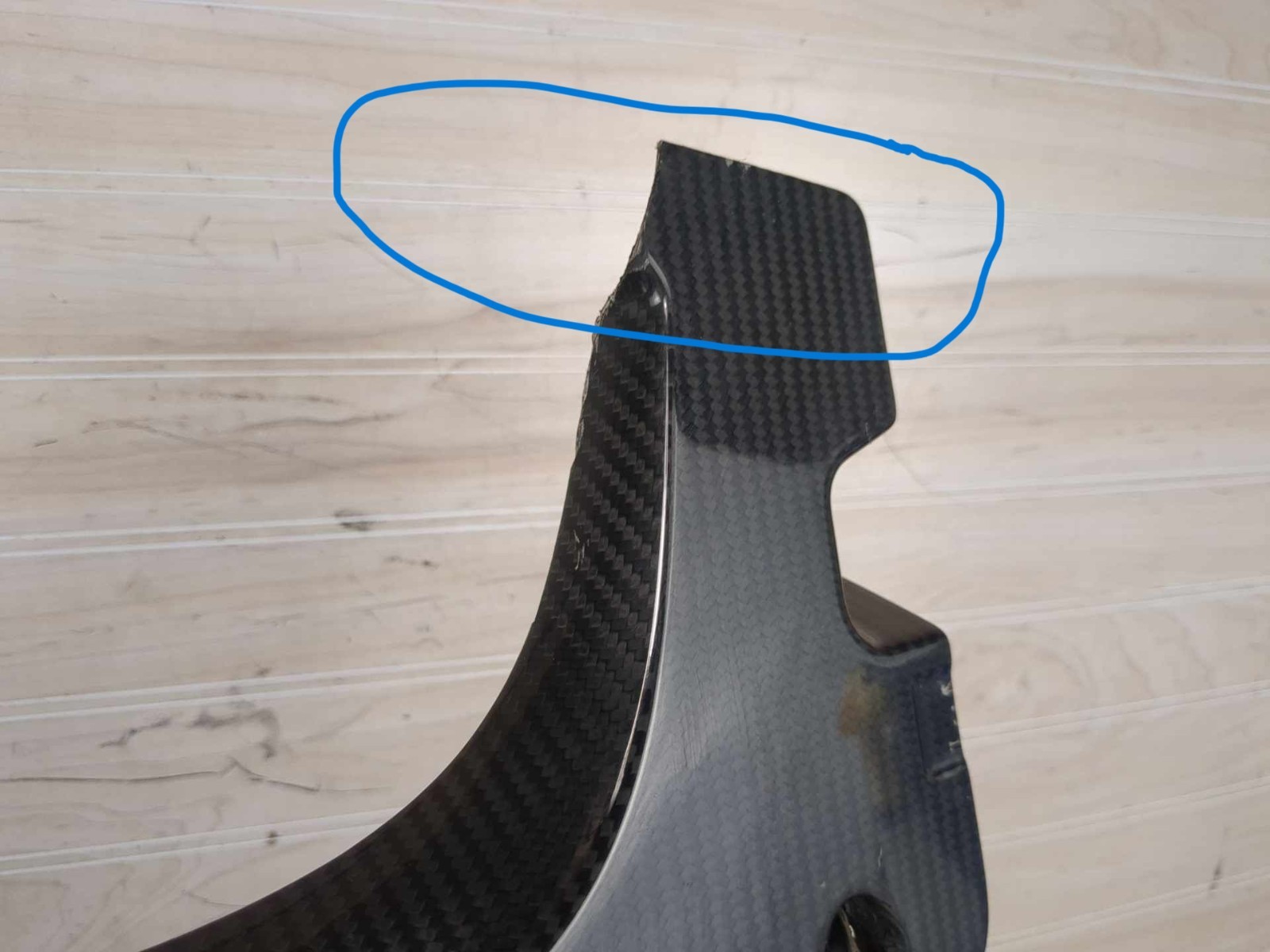 2017-2023 Audi R8 Plus OEM Carbon Fiber Engine Trim Panel 4S8863129A CRACKED